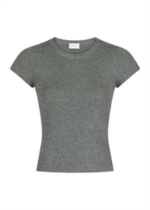 Tirra knit tee Dark Grey Melange Neo Noir 